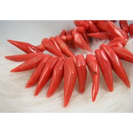 Natural coral beads 42x8 mm