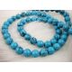 Synthetic turquoise beads strand 6 mm AKG0600