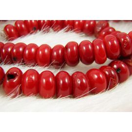 Natural coral beads 10x5 mm