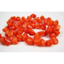 Natural coral beads strand 12x8 mm