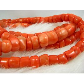 Natural coral beads strand 12x11 mm