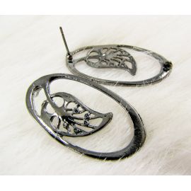 Auskari "Loksne", 34x19 mm, 3 pāri