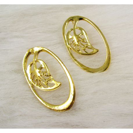Auskari "Loksne", 34x19 mm, 3 pāri MD0563