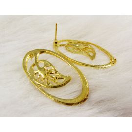 Kõrvarõngad "Leht", 34x19 mm, 3 paari
