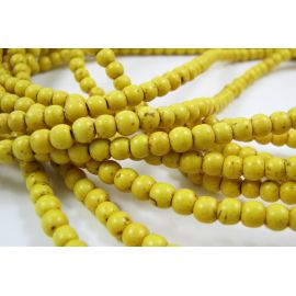 Synthetic turquoise beads strand 3-4 mm