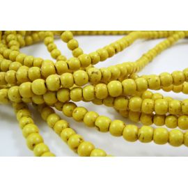 Synthetische türkisfarbene Perlenstrang 3-4 mm