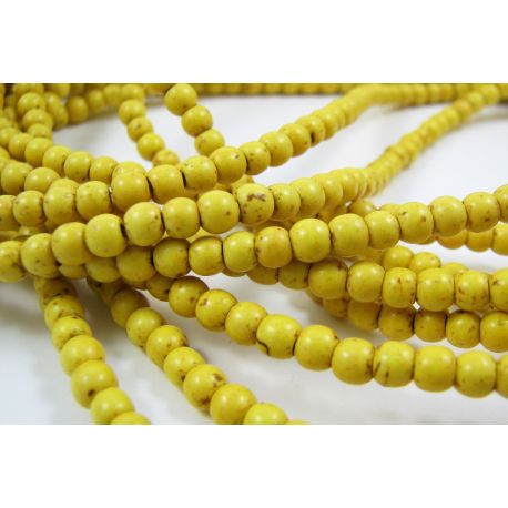 Sünteetilised türkiissinised helmed keerlevad 3-4 mm AKG0592