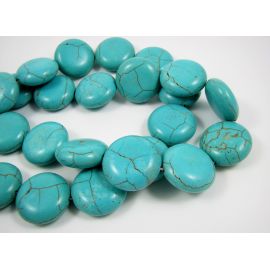 Synthetic turquoise beads 21 mm