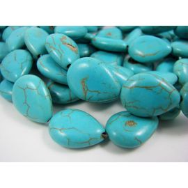 Synthetic turquoise beads 17 mm