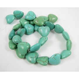 Synthetic turquoise beads strand 14 mm