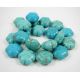 Synthetic turquoise beads strand 19 mm