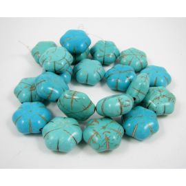 Sintētiskas tirkīza pērlītes 19 mm AK0739
