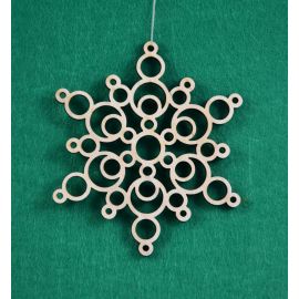 Weihnachtsholzspielzeug - "Snowflake1". Hergestellt aus 3 mm Lüfter.