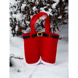 Kalėdų Senelio kelnės saldainiams, mažai dovanėlei, dydis apie 17x14 cm