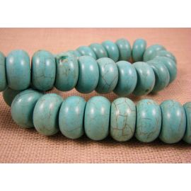 Synthetic turquoise beads strand 18 mm