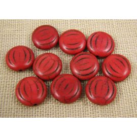Sintētiskas tirkīza krelles 15 mm