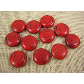Sünteetilised türkiissinised helmed 15 mm, 1 tk. AK0713