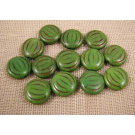 Sintētiskas tirkīza krelles 15 mm, 1 gab.
