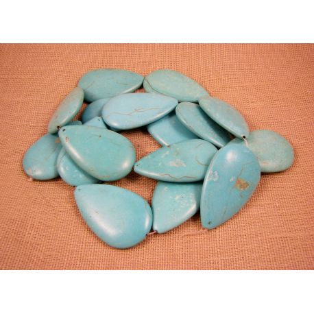 Synthetic turquoise beads 48x30 mm, 1 pcs. AK0752
