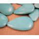 Synthetic turquoise beads 48x30 mm, 1 pcs. AK0752