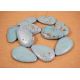 Sünteetilised türkiissinised helmed 48x30 mm, 1 tk. AK0754