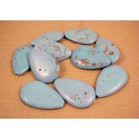 Synthetic turquoise beads 48x30 mm, 1 pcs. AK0754