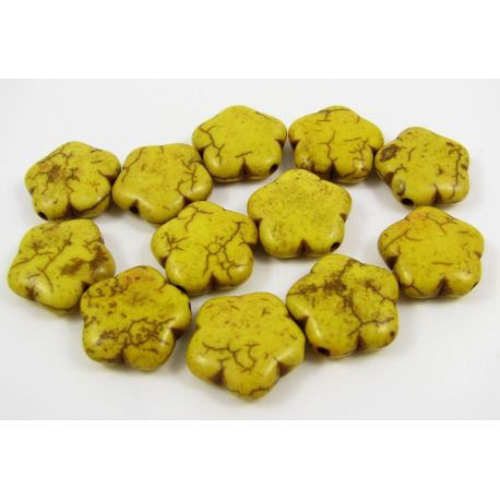 Sünteetiline türkiissinine lill 15 mm, 1 tk AK0776