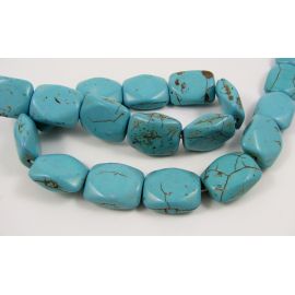 Synthetic turquoise beads 20x16 mm, 1 pcs.