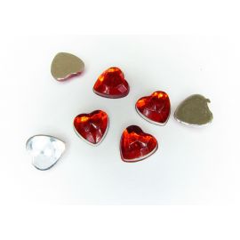 Akrilinis kabošonas - širdelė 8 mm, 1 vnt KM0062