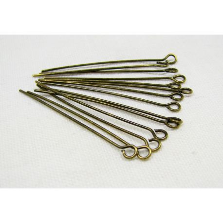 Brass pins 35x0.6 mm, ~100 pcs. (10,00 g) MD0641