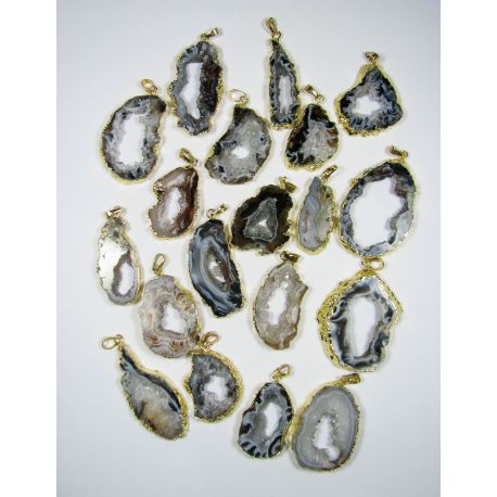 Agate quartz pendant 21-55 mm, 1 pcs. PK0040