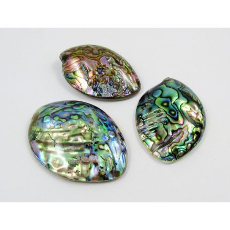 Abalone shell cabochon 52x39 mm, 1 pcs. KB0208