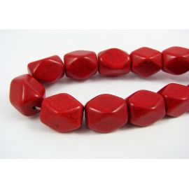 Sünteetilisest türkiisist helmestest ahel 16x12 mm