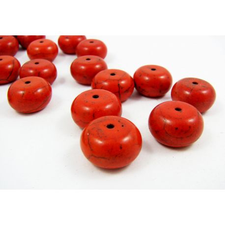 Synthetic turquoise beads 16x11 mm, 1 pcs. AK0805