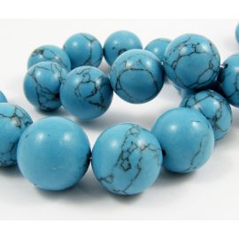 Synthetic turquoise beads 18 mm, 1 pcs.