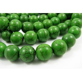 Synthetic turquoise beads 10 mm, 1 pcs.