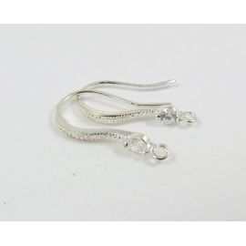 Brass hooks for earrings, 17x10 mm, 2 pairs
