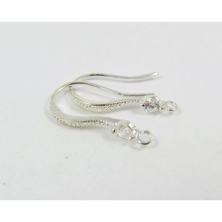 Brass hooks for earrings, 17x10 mm, 2 pairs MD0680