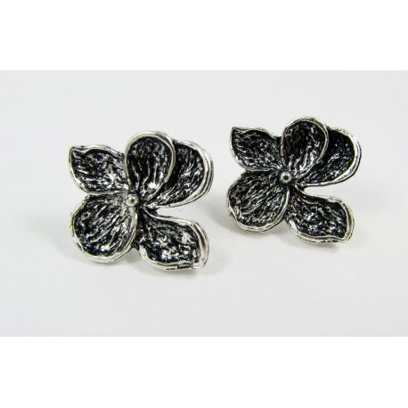 Kabliukai auskarams "Gėlytė", 24x22 mm, 2 poros MD0688