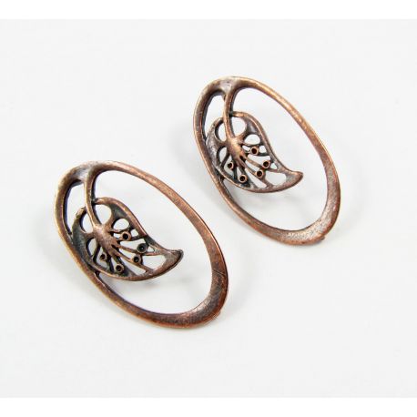 Kõrvarõngad "Leht", 34x19 mm, 3 paari MD0700