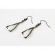 Messingukonksud kõrvarõngaste jaoks, 24x9 mm, 3 paari MD0703