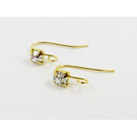 Brass hooks for earrings 18x5 mm, 3 pairs