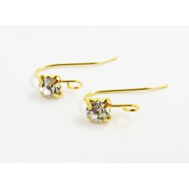 Brass hooks for earrings 18x5 mm, 3 pairs