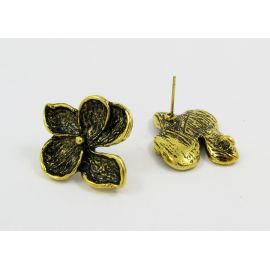 Āķi auskariem "Zieds", 24x22 mm, 2 pāri