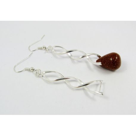Серьги-крючки 33x13 мм, 2 пары MD0719