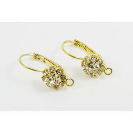 Brass hooks for earrings 23x10 mm, 2 pairs