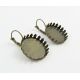 Messingist konksud kõrvarõngadeks 33x22 mm, 3 paari MD0726