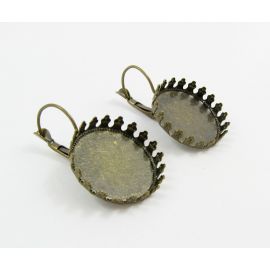 Brass hooks for earrings 33x22 mm, 3 pairs