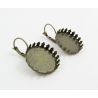 Messingist konksud kõrvarõngadeks 33x22 mm, 3 paari MD0726