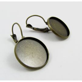 Brass hooks for earrings 20 mm, 3 pairs